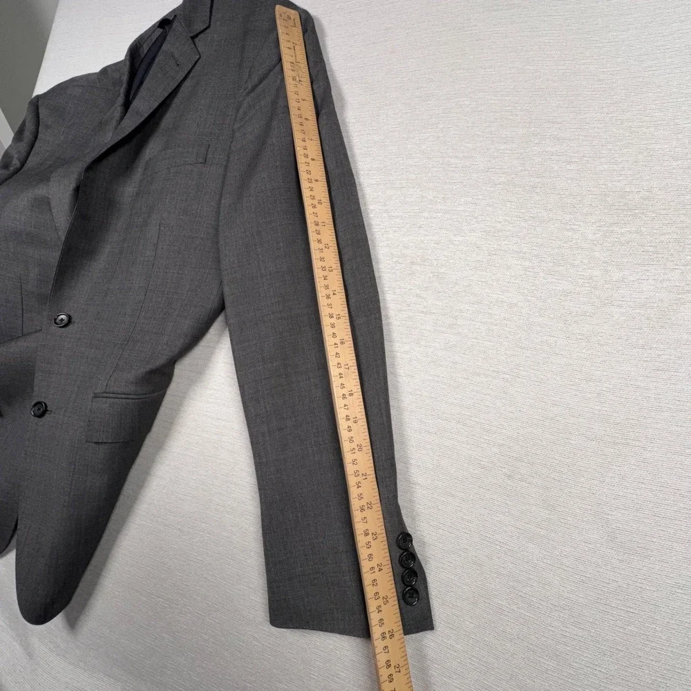 J Crew Ludlow Tollegno 1900 Blazer Mens Size 42L Gray Wool Double Vented